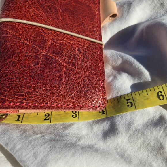 Chic Sparrow Journal Cover Dark Red Grain Leather Made in the USA Travelers Book - Picture 6 of 8